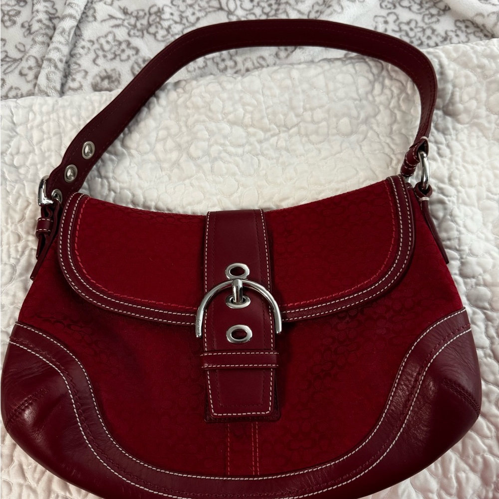 Coach SoHo Red Leather Shoulder Bag